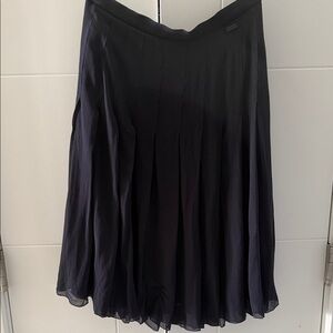 Chanel black silk Skirt